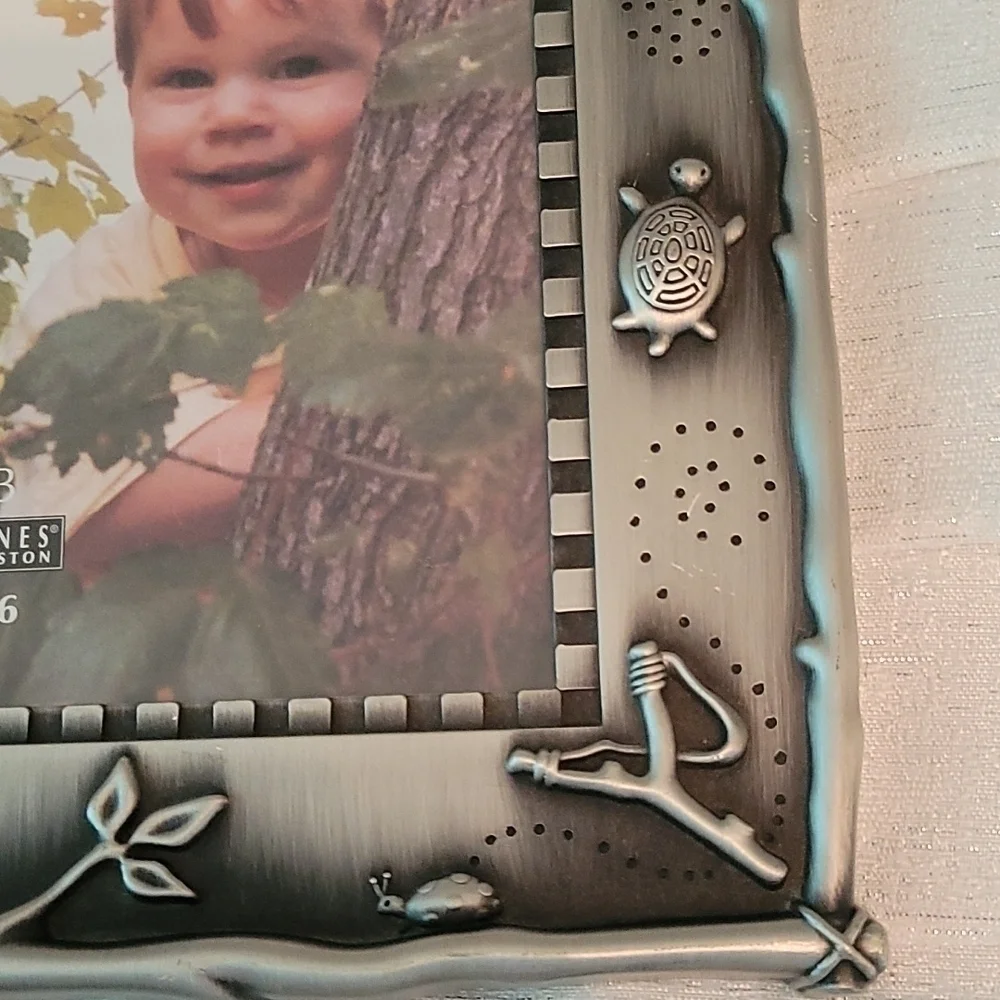 3/$30 BURNES OF BOSTON Fishing Fisherman Outdoor Boy's Metal Frame 4 x 6